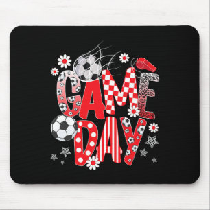 Tapis De Souris Jour de match Cute Soccer Jeu de foot du jour