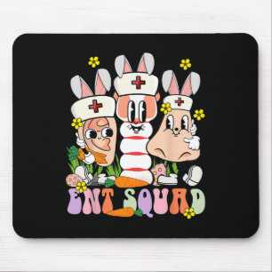 Tapis De Souris Jour de Pâques Otolaryngologie Ent Docteur Infirmi