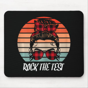 Tapis De Souris Jour de test amusant Rocher le test Coucher de sol