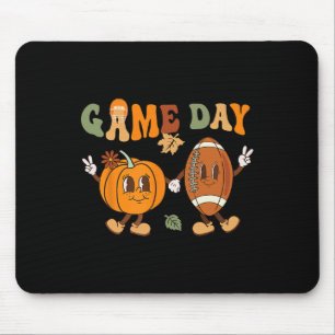 Tapis De Souris Jour de Thanksgiving Football Citrouille Football 
