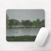 Tapis De Souris Jour des pluies au lac Mousepad (Avec souris)