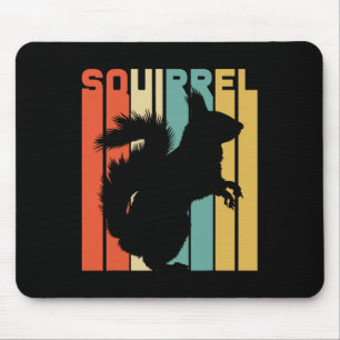 Tapis De Souris Jour des terres animal vintage écureuil rétro