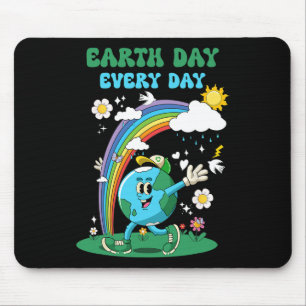 Tapis De Souris Jour des terres Tous Les Jours Rainbow Globe Flowe