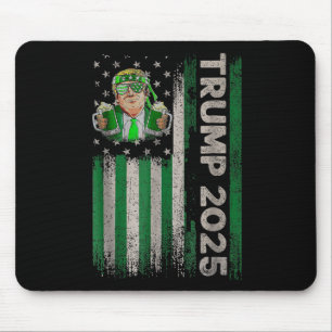 Tapis De Souris Jour du drapeau américain Trump 2025, Saint-Patric