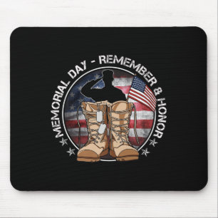 Tapis De Souris Jour du Souvenir Drapeau États-Unis Rappeler Honne