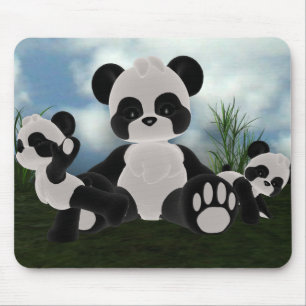 Tapis De Souris Jour ensoleillé Mousepad de Bearz de panda