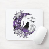 Tapis De Souris Jour Graphique Mystique Céleste Noir Chat Lune (Avec souris)