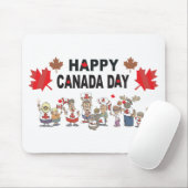 Tapis De Souris Jour heureux du Canada (Avec souris)