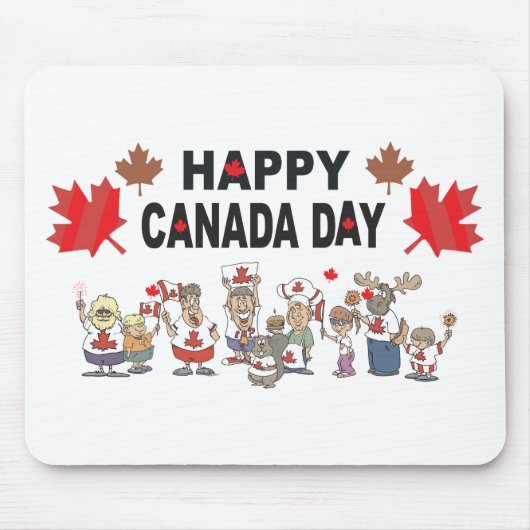 Tapis De Souris Jour heureux du Canada (Devant)