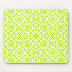 Tapis De Souris Jour lumineux chartreuse motif géométrique