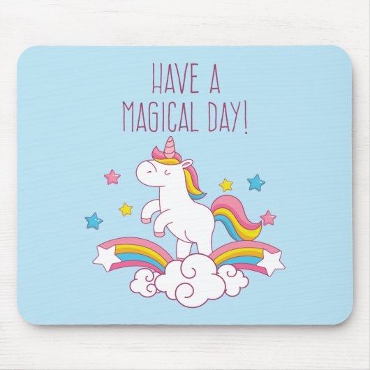 Tapis De Souris Jour magique Rainbow Unicorn Mousepad (Devant)