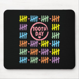 Tapis De Souris Jour Rainbow Lines Tally Marque 100 Jours De L'Éco