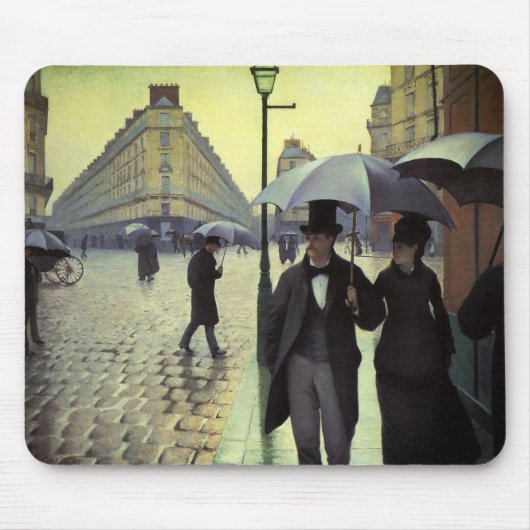 Tapis De Souris Journée de la Pluie de Paris par Gustave Caillebot (Devant)