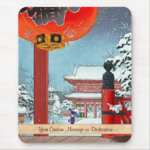 Tapis De Souris Journée d'hiver au Temple Asakusa Tsuchiya Koits