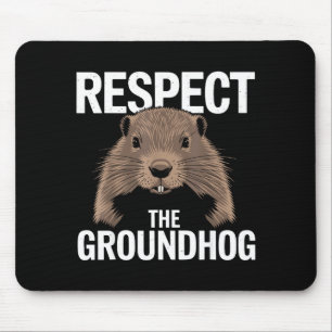 Tapis De Souris Journée drôle de Woodchuck Respectez l'animal de m