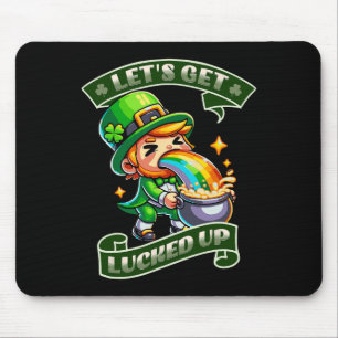 Tapis De Souris Journee Irlandaise St Patrick Femme Trèfle Allons