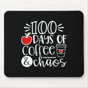 Tapis De Souris Jours De Café Chaos Professeur Heureux 100 Jours D