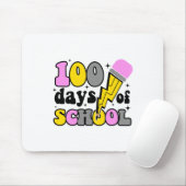 Tapis De Souris Jours D'école Éclair Crayon Enseignant 100ème (Avec souris)