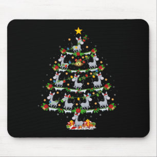 Tapis De Souris Jours fériés Éclairage Père Noël Donkey Christmas 