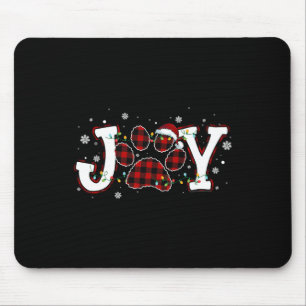Tapis De Souris Joy Buffalo Red Plaid Chien Empreinte de patte Chr