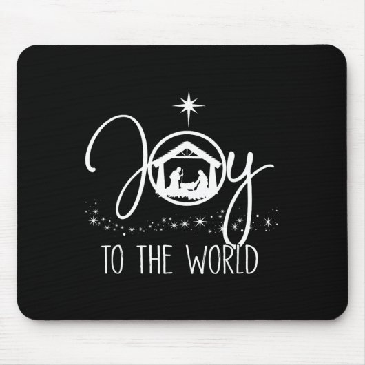 Tapis De Souris Joy To The World Jesus Christian Nativity Scence C (Devant)
