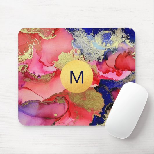 Tapis De Souris Joyau d'Art Abstrait monogramme (Avec souris)