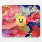 Tapis De Souris Joyau d'Art Abstrait monogramme (Devant)