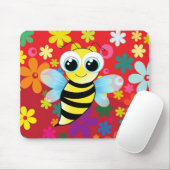 Tapis De Souris Joyeuse abeille (Avec souris)