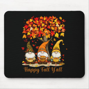 Tapis De Souris Joyeuse Chute à Tous Gnomes de Feuilles d'Automne