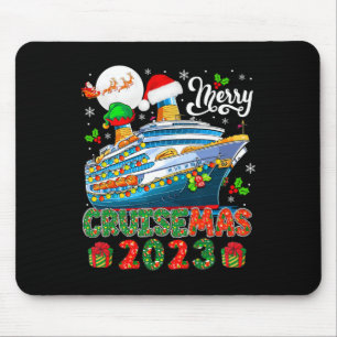 Tapis De Souris Joyeuse croisière de Noël 2023 Père Noël Elf Cruis