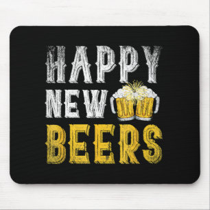 Tapis De Souris Joyeuse fête de la bière du Nouvel An