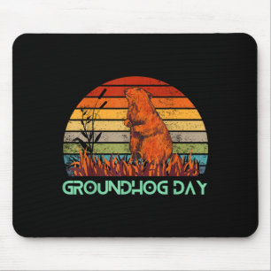 Tapis De Souris Joyeuse fête de la marmotte 2023 Costume d'amoureu