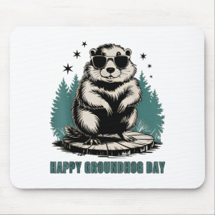 Tapis De Souris Joyeuse Fête de la Marmotte Et Oui C'est Mon Anniv