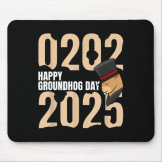 Tapis De Souris Joyeuse Fête de la Marmotte le 2 février 2025 Vaca