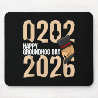 Tapis De Souris Joyeuse Fête de la Marmotte le 2 février 2026 Vaca