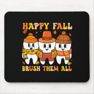 Tapis De Souris Joyeuse Fête de l'Automne à Tous les Dents de Bruh