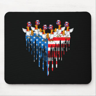 Tapis De Souris Joyeuse Fête de l'Indépendance Fierté Drapeau Amér