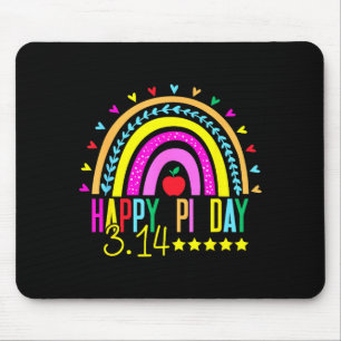 Tapis De Souris Joyeuse Fête de Pi Arc-en-ciel 3,14 Nombre Pi Prof
