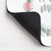 Tapis De Souris Joyeuse Fête des Mères Florale Wreath Mousepad (Coin)