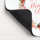 Tapis De Souris Joyeuse Fête des Mères Florale Wreath Mousepad (Coin)