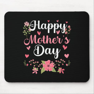 Tapis De Souris Joyeuse fête des mères maman mignonne Florale femm