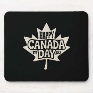 Tapis De Souris Joyeuse fête du Canada 2025 Érable à drapeau canad