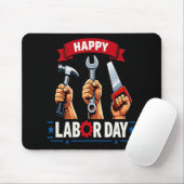 Tapis De Souris Joyeuse fête du travail (Avec souris)
