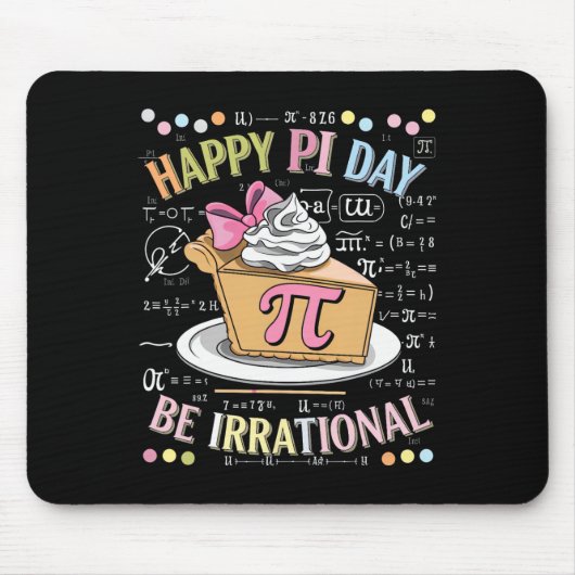 Tapis De Souris Joyeuse Fête Pi Drôle de Math Coach Professeur Pi (Devant)