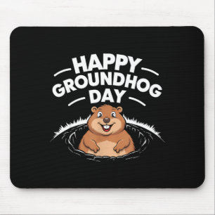Tapis De Souris Joyeuse journée de la marmotte 2025 femmes hommes