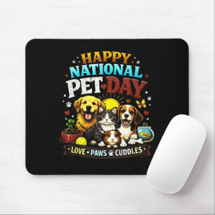 Tapis De Souris Joyeuse Journée nationale des animaux de compagnie
