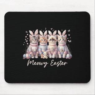 Tapis De Souris Joyeuse Pâques Lapin de Pâques Chats Animal de Com