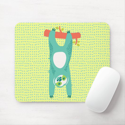 Tapis De Souris Joyeuse Sloth (Avec souris)