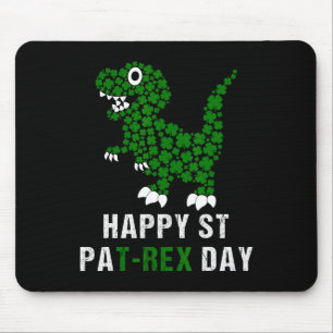 Tapis De Souris Joyeuse St Patrick Patrex T-rex Dinosaure Drôle