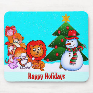 Tapis De Souris Joyeuses fêtes à Mousepad